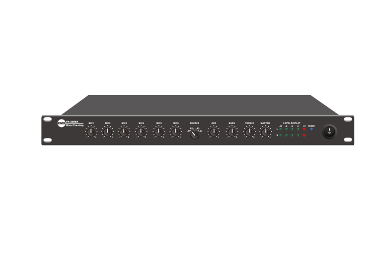 11 Channel Stereo Mixer & Pre-Amplifier PA-200MX