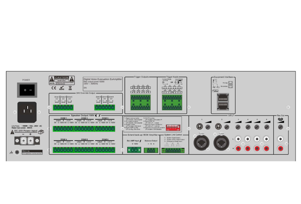 EN54-16 Voice Evacuation Router EVAC-240RT
