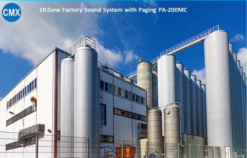 CMX AUDIO 10 Zone Factory Sound System with Paging PA-200MC