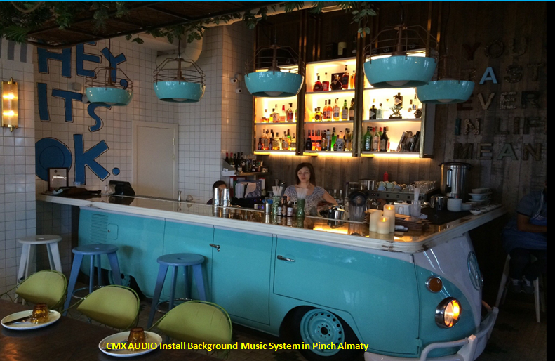 Background Music System from CMX was installed in Pinch Almaty Kazakstan